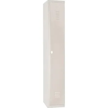 Nábytek Svařovaná šatní skříň Manutan Expert DURO PROFI, 1 oddíl, béžová/béžová, otočný uzávěr