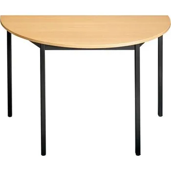 Půlkruhový jednací stůl Steven, 120 x 74 cm