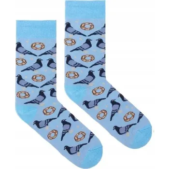 Pánské ponožky KABAK Ponožky BO Holubi 36-41 modré, velikost 36-40