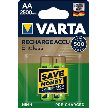 Článková baterie Varta Endless HR06, AA, 2500mAh, Ni-MH, blistr 2ks (56686101402)
