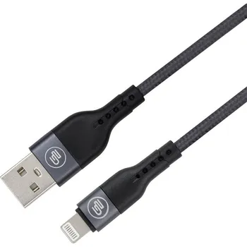 GoGEN USB-A / Lightning, 1m, opletený, zkumavka (LIGHTN100MM27T) grafitový