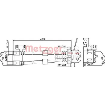 Brzdová hadice Brzdová hadice METZGER 4111558