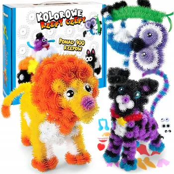 ostatní stavebnice Barevné kreativní stavebnice s bodláky, kuličky 3D, velká sada 900+ dílků