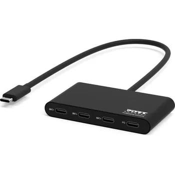 USB hub PORT CONNECT USB-C, 3x USB-C 3.1 + 1x USB-C 100W PD (900147)