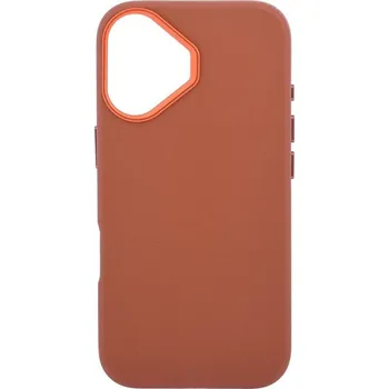 WG Leather Frame Magnet na Apple iPhone 16 (13336) hnědý