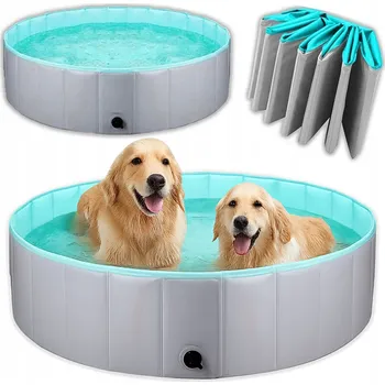 bazén pro psa Bazén pro PSY, ZVÍŘATA a DĚTI Brouzdaliště Zahradní, PEVNÝ, SKLÁDACÍ 160x30cm