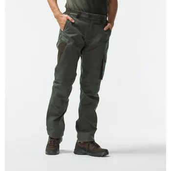 Ochranné vybavení na lov a střelbu SOLOGNAC Lovecké kalhoty hřejivé nepromokavé 500 XL KAŠTANOVÁ|ZELENÁ