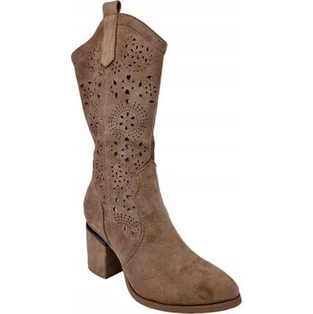 Dámské kozačky S.Barski dámské kozačky do půli lýtek na podpatku (klocek), velikost 40