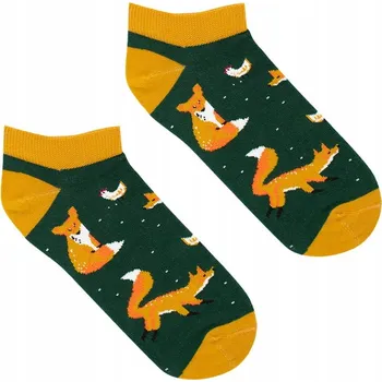Pánské ponožky KABAK Úžasné zelené Ponožky pana Lišky 36-41