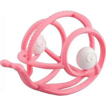 Kousátko na prořezávání zoubků Mombella silikonové Hlemýžď růžové