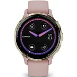 Garmin Venu 3S - Cream Gold / Dust Rose Silicone Band (010-02785-03)