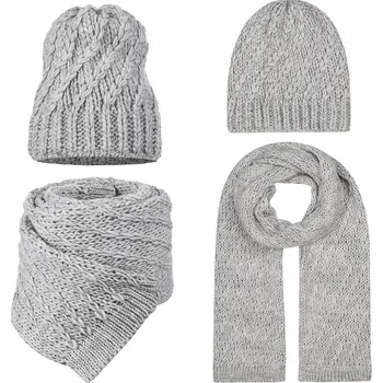 Čepice Majka set čepice a šála, univerzální velikost, šedá