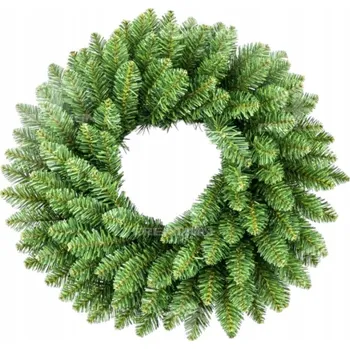 Vánoce Girlanda věnec ozdoba na dveře dekorace 50 cm 160 větviček vánoční stromek jako živý