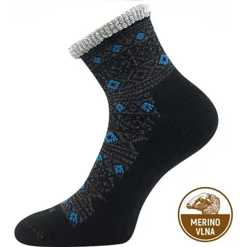 Dámské oblečení VOXX Ponožky dámské zimní vlněné ALESUND černá Velikosti ponožek: 35-38