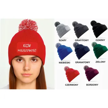 Čepice TEPLÁ ZIMNÍ ČEPICE KGW S BAMBULE VLASTNÍ POTISK VAŠE MÍSTO LOGO HIT