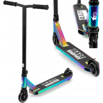 Koloběžka Freestyle Koloběžka Rage Complete Stunt Scooter Neochrome, výška 79 cm
