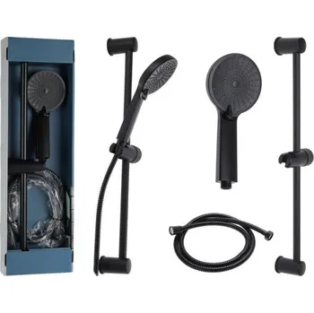 EXCELLENT HOUSEWARE Sprchová hlavice a hadice s držákem 3 funkce matná černá KO-CF6000130