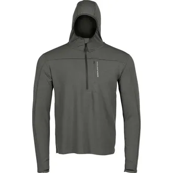 Pánská mikina EBERLESTOCK Mikina funkční se zipem LOCHSA MERINO SLATE ŠEDÁ velikost: XXL + Doprava zdarma na další nákup