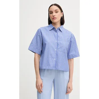 Pánská košile Bavlněná košile Tommy Hilfiger WW0WW44717 fialová 48X, vel. 44