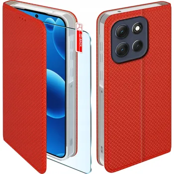 Pouzdro na mobilní telefon Pouzdro s klopou KrainaGSM pro Motorola Moto G56 červené