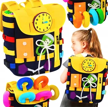 KREATIVNÍ PLSTĚNÝ BATOH SENZORICKÁ HRAČKA MONTESSORI S MOTIVEM