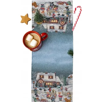 ubrus Vánoční běhoun na stůl zimní gobelínový 38x100 elegantní Produkt PL