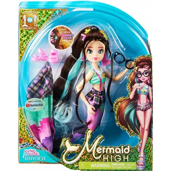 Panenka MERMAID HIGH, Jarní Prázdniny Raynea Mořská Panna Panenka a doplňky s odnímatelným ocasem