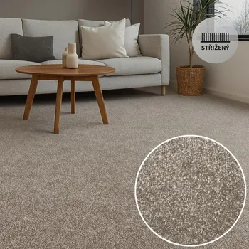 Koberec Koberec metráž SWINDON šedohnědá duotex 49 Označení šíře role: 4 m