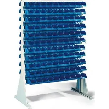 Oboustranný regál s boxy Unibox (240 ks)