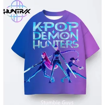 Dívčí tričko KPop Demon Hunters (Lovkyně démonů) KPop Demon Hunters dětské tričko s potiskem Motiv: tao202552, Velikost: 120
