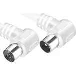 GoGEN 15m, 90° úhlový konektor (GOGCOAX15MFM01) bílý