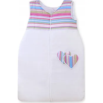 Zavinovačka DĚTSKÝ SPACÍ PYTEL BAVLNĚNÝ M 6-12 MĚSÍCŮ TOG 2.5 CELOROČNÍ ZATEPLENÝ SRDÍČKA
