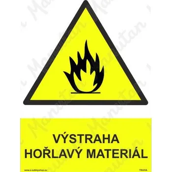 Kancelář Pozor hořlavý materiál, plast 148 x 210 x 0,5 mm A5