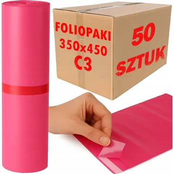 Obálka Plastové Obálky C3 350x450 mm Růžové obálky pro balení - 50 ks
