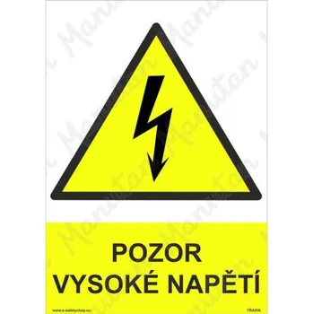 Kancelář Pozor vysoké napětí, samolepka 210 x 297 x 0,1 mm A4