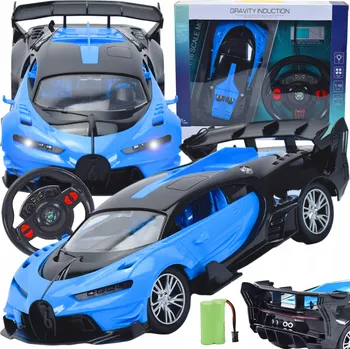 autíčko SPORTOVNÍ AUTO ZVUK SVĚTLA AKU MODEL OVLÁDANÉ S OVLADAČEM RC