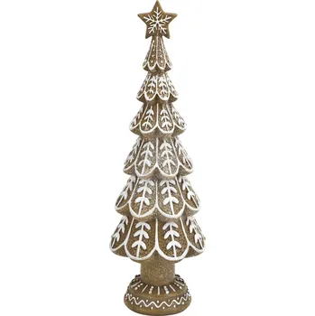 Vánoční dekorace Vánoční figurka Perníková chaloupka - velký vánoční stromek, 45 cm