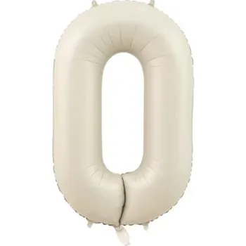 Balónek Číslice "0" krémová 40" - fóliový balónek