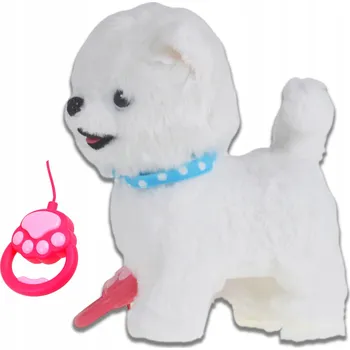 plyšák INTERAKTIVNÍ PEJSEK V OBLEČKU, VODÍTKU - CHODÍ A ŠTĚKÁ - PLYŠOVÁ HRAČKA PRO DĚTI