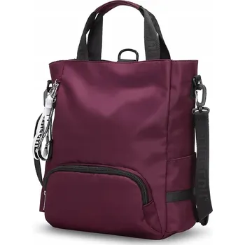 Městský batoh Taška batoh 2v1 TIGERNU moderní voděodolná BORDOVÁ (T116)