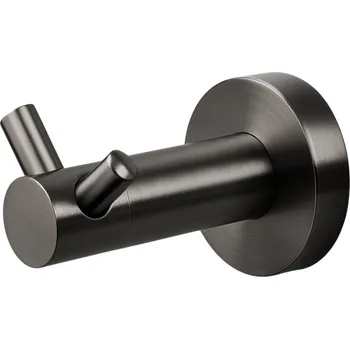 Věšák BALNEO Dvojitý koupelnový háček QUBE GUN METAL NEREZOVÁ OCEL Věšák