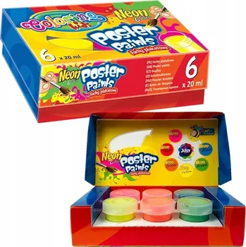 Výtvarná barva Plakátové barvy Colorino 6 barev