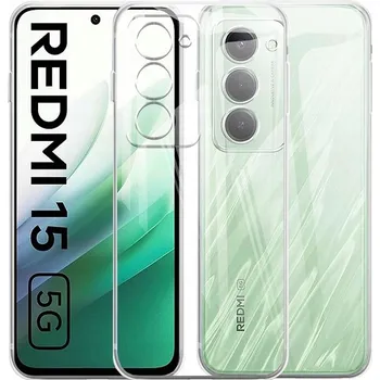 Pouzdro na mobilní telefon POUZDRO ULTRA TENKÉ SLIM TPU GUMA SILIKON PRO XIAOMI REDMI 15 4G / 5G + SKLO