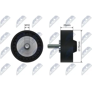 Napínací kladka, žebrovaný klínový řemen NTY RNK-VW-035