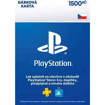 Herní předplatné Sony PlayStation Store CZ - elektronická peněženka 1500 Kč (SCEE-CZ-00150000)