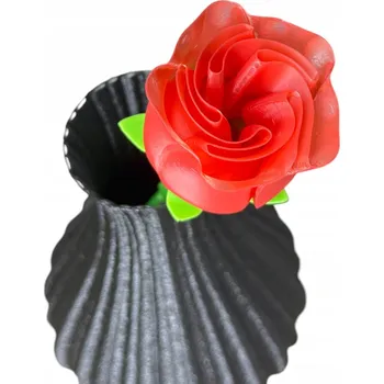 umělá květina Růže 3D – moderní, umělá, realistická květina, 3D tisk, bílá barva