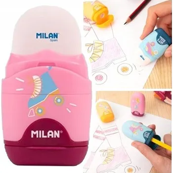 Ořezávátko Ořezávátko ruční, jednoduché, s nádobkou Milan, vícebarevné