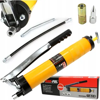 RUČNÍ PÁKOVÁ MAZNICE 900CC ŽLUTÁ S FLEXIBILNÍ HADICÍ M78050