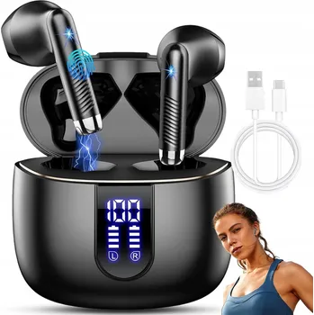 Sluchátka VÍCEÚČELOVÁ BEZDRÁTOVÁ SLUCHÁTKA BLUETOOTH 5.3 S LED DISPLEJEM