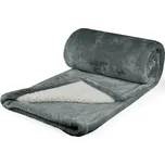 Polášek Mikroflanelová deka s beránkem - Tmavě šedá | 200 x 230 cm